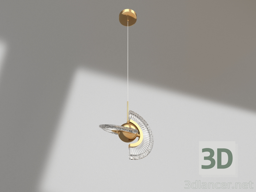 3D Modell Anhänger Planet gold (08449-1A,33) - Vorschau