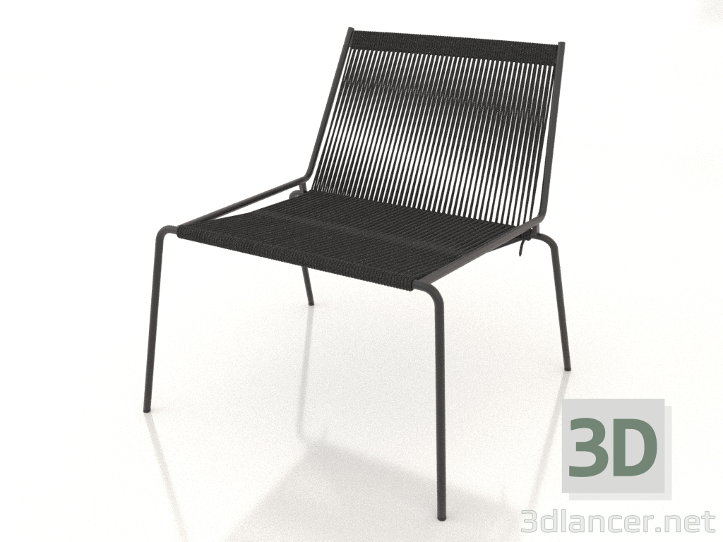 modèle 3D Chaise longue Noel (Base noire, Drisse Drapeau Noir) - preview