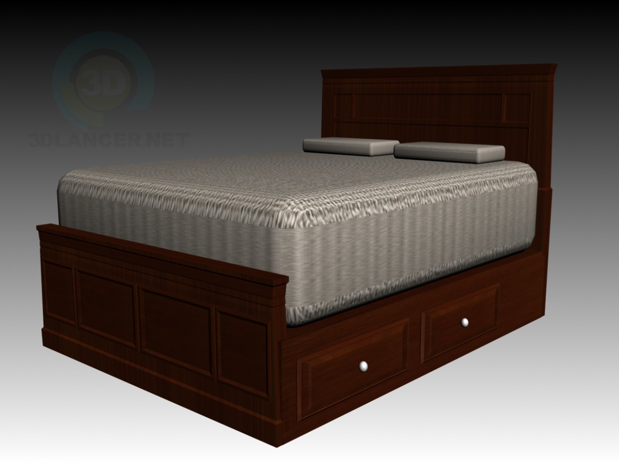 3d модель Ліжко – превью