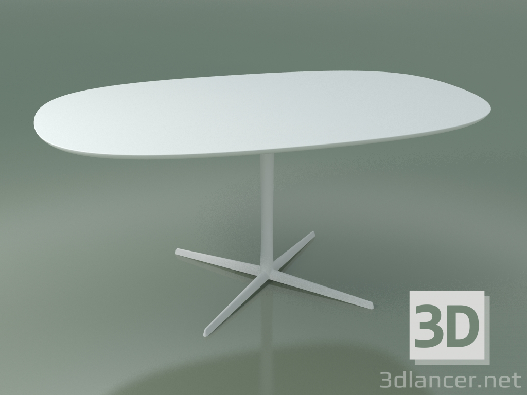 modello 3D Tavolo ovale 0782 (H 74 - 100x160 cm, M02, V12) - anteprima