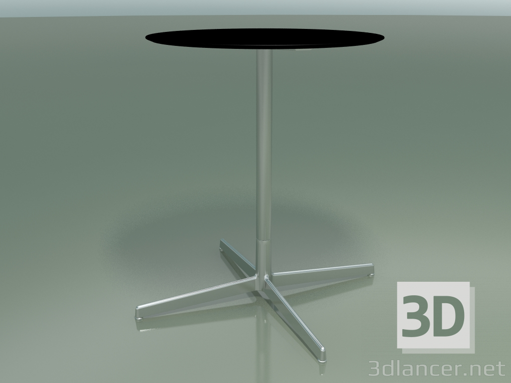 3D Modell Runder Tisch 5552 (H 72,5 - Ø 59 cm, Schwarz, LU1) - Vorschau