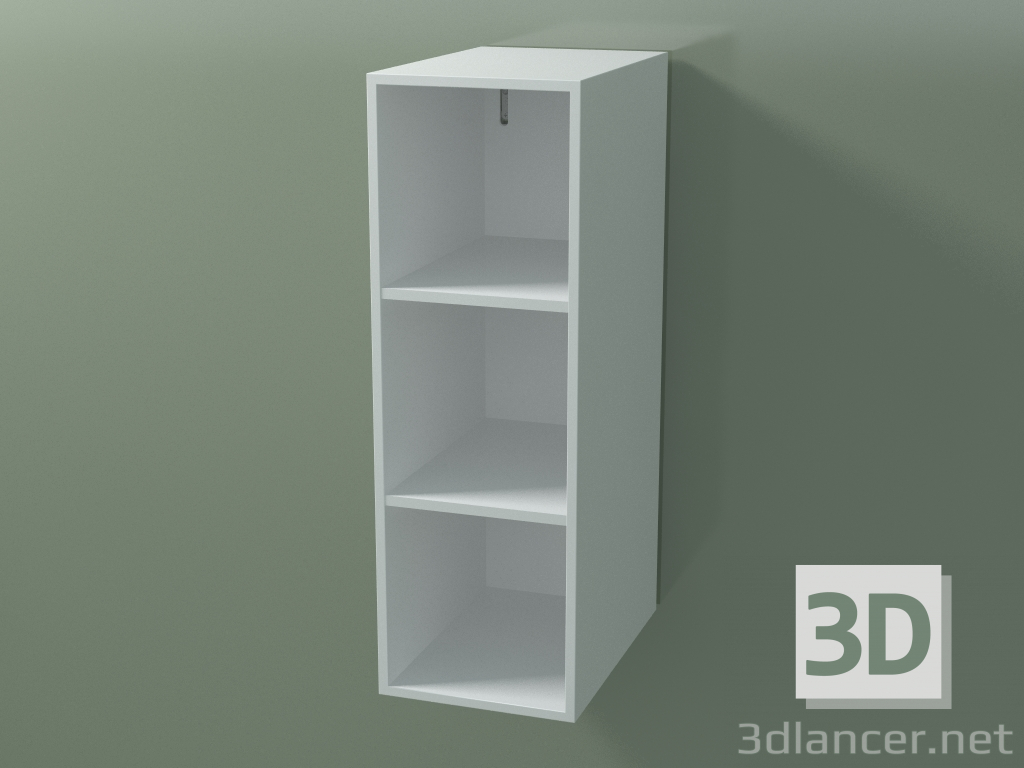 3d model Wall tall cabinet (8DUABD01, Glacier White C01, L 24, P 36, H 72 cm) - preview