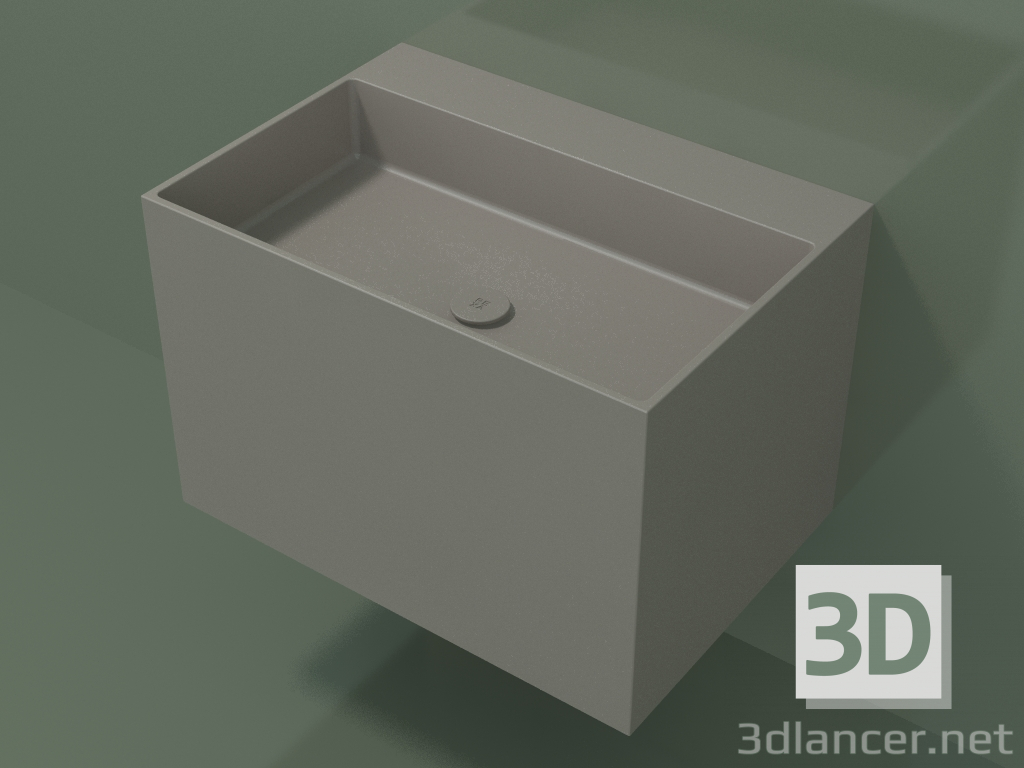 3D modeli Duvara monte lavabo (02UN43302, Clay C37, L 72, P 50, H 48 cm) - önizleme