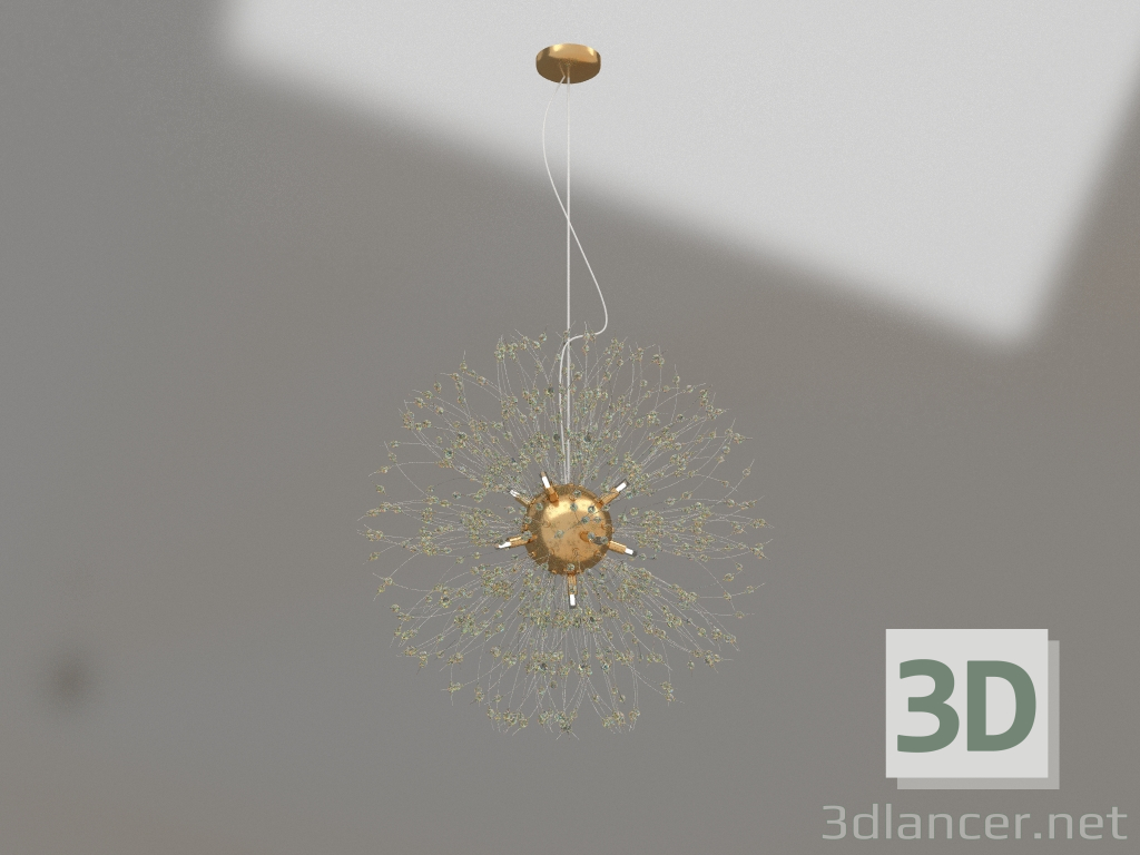modello 3D Lampadario Dali oro (08455-9.33) - anteprima