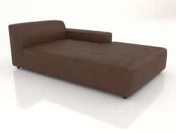 Chaise longue 207 SOLO with a low armrest on the left