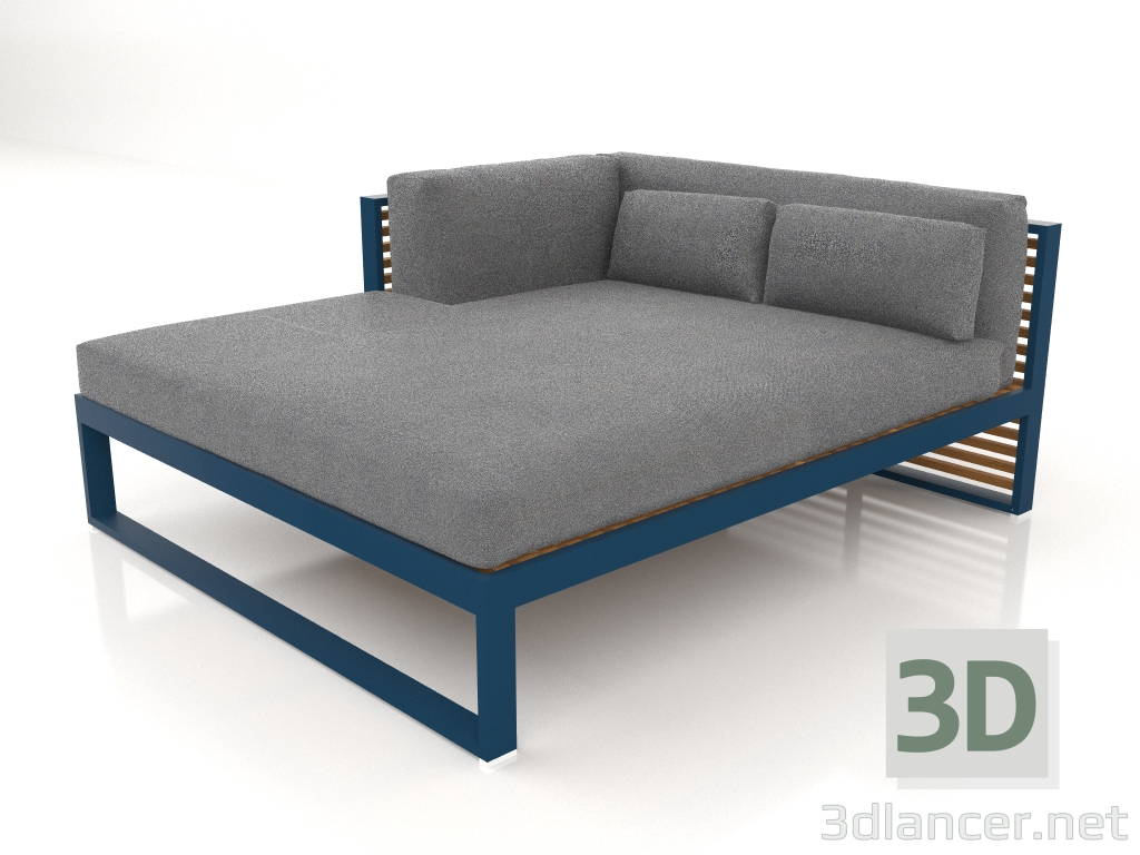 modèle 3D Canapé modulable XL, section 2 gauche, bois artificiel (Gris bleu) - preview