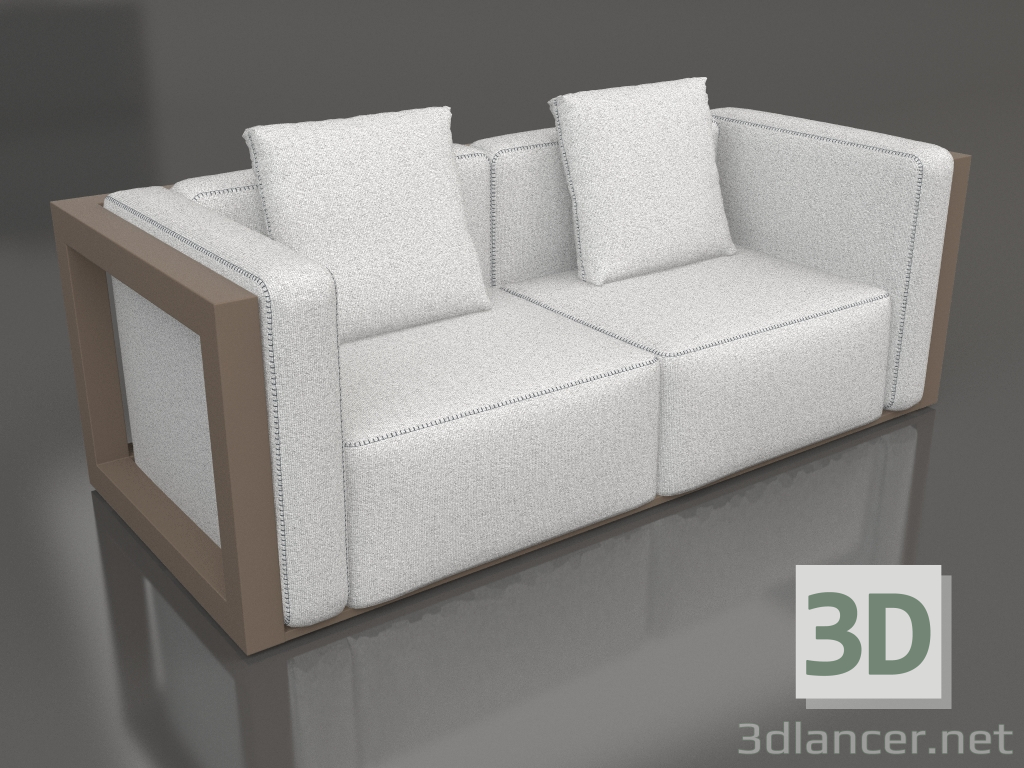 3 डी मॉडल डबल सोफा (कांस्य) - पूर्वावलोकन
