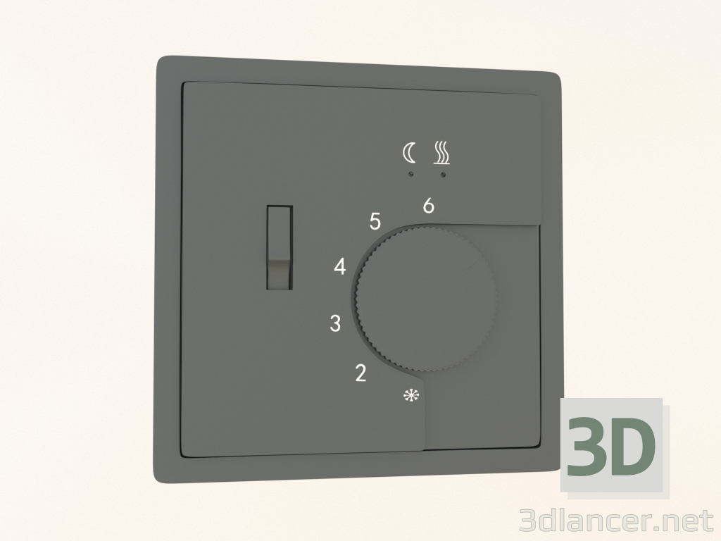 3D modeli Yerden ısıtma için termostat (çelik, DA14937) R98 - önizleme