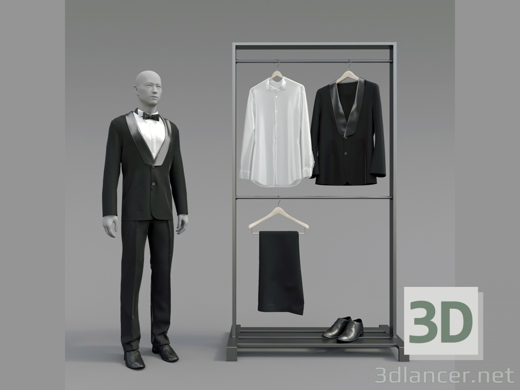 3d Classic male tuxedo model buy - render