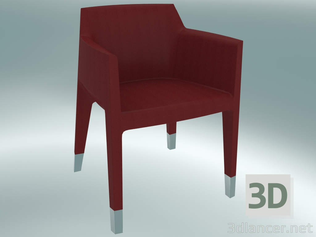 3d model Armchair MON AMI armchair (1900-12, leather Florida 2082 red) - preview