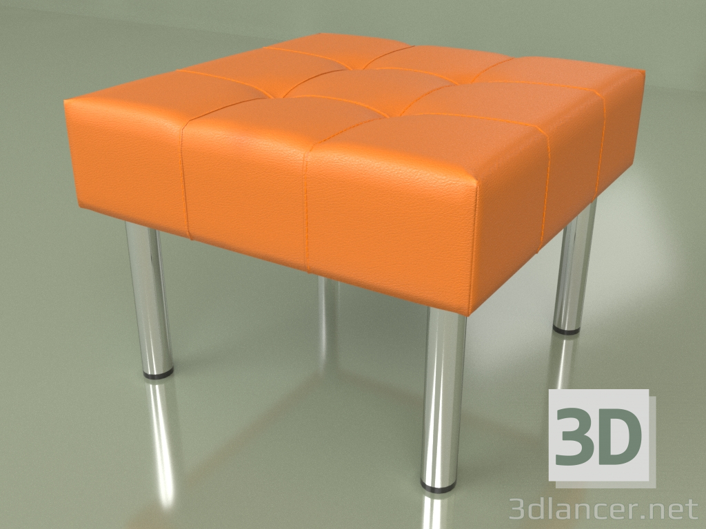 3D Modell Business-Sitzpuff (Oranges Leder) - Vorschau