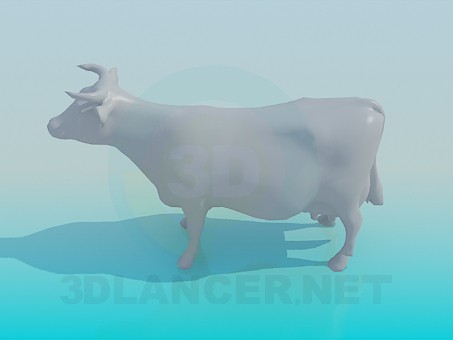 modèle 3D Vache - preview