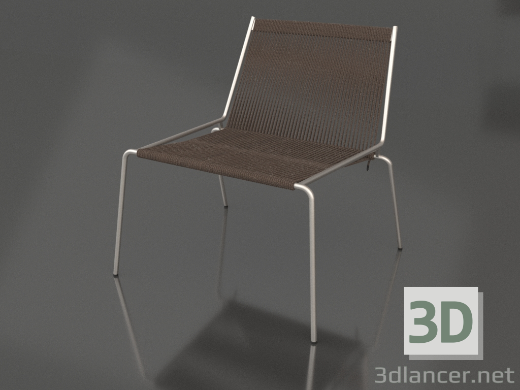 3d model Lounge chair Noel (Steel base, Wool Flag Halyard Dark Grey) - preview