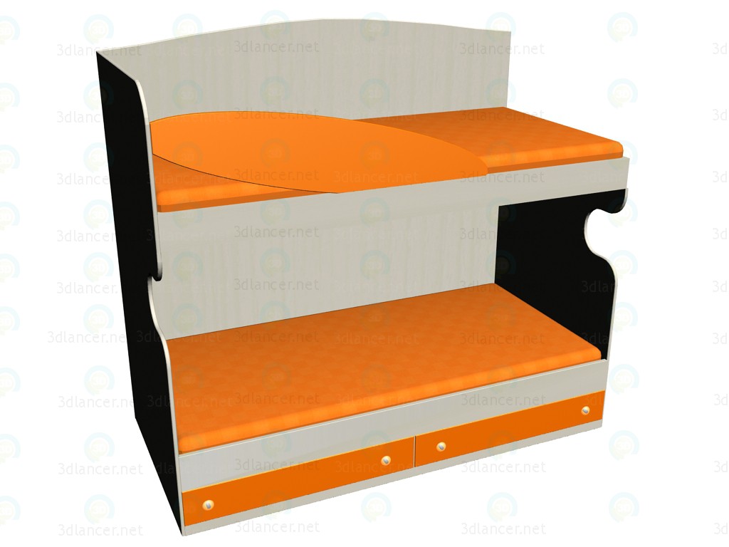 3d model Cama LC-107 - vista previa