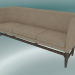 modello 3D Sofa Mayor Mayor (AJ5, H 82cm, 62x200cm, Rovere oliato fumé, Pelle - Anilina di seta) - anteprima