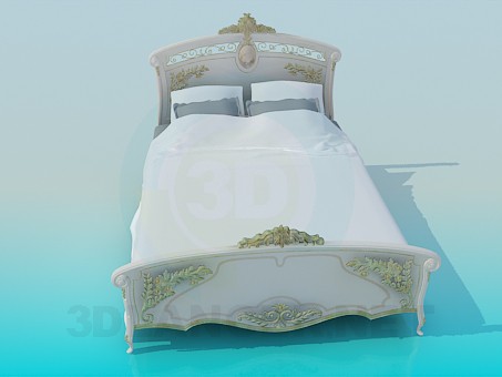 modelo 3D Cama barroca - escuchar modelo 3D Cama barroca - escuchar