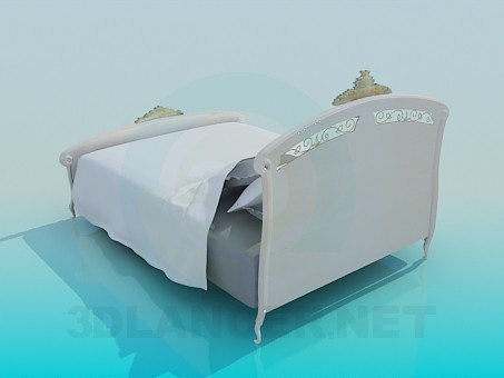 modelo 3D Cama barroca - escuchar modelo 3D Cama barroca - escuchar