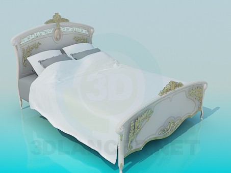 modelo 3D Cama barroca - escuchar modelo 3D Cama barroca - escuchar