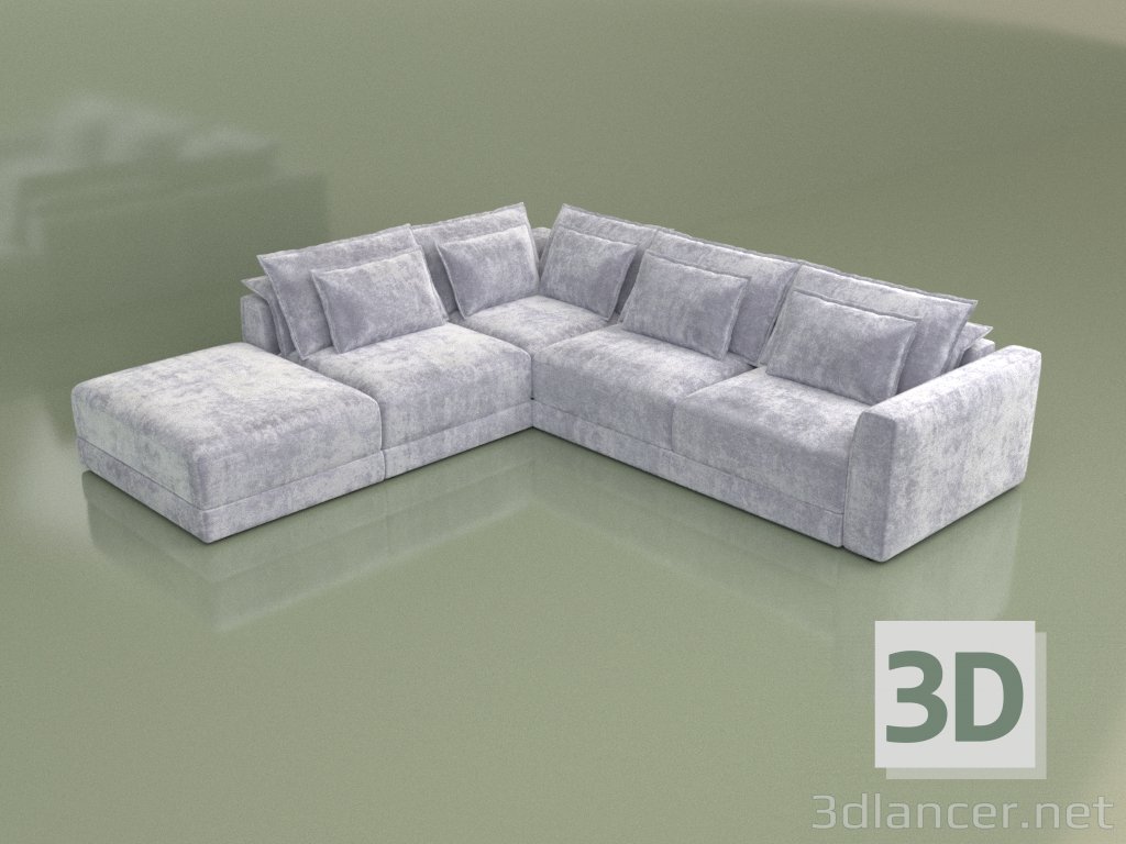 3D modeli Köşe kanepe Duke - önizleme