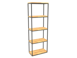 Large rectangular rack (WOOD FLOOR, 60x30x170, 5 shelves)