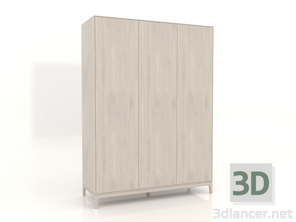 3D Modell Kleiderschrank FARGO 1600 x 600 x 2200 mm (gebleichte Eiche) - Vorschau