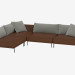 modèle 3D Canapé d'angle en cuir modulaire - preview