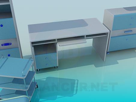 3d модель Мебель в кабинет – превью 3d модель Мебель в кабинет – превью