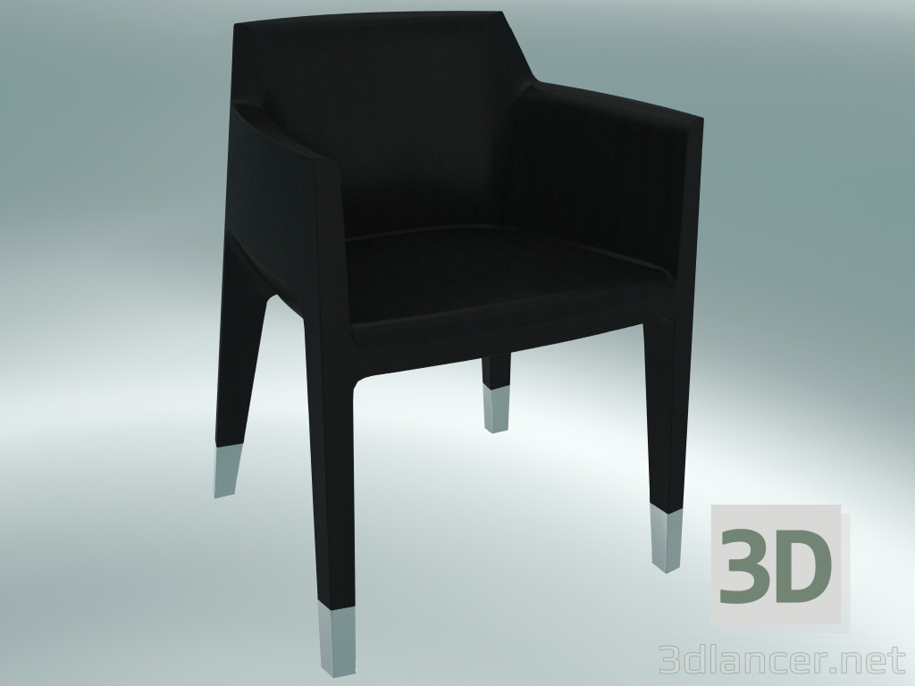 modello 3D Poltrona MON AMI poltrona (1900-12, pelle Florida 2002 nero) - anteprima