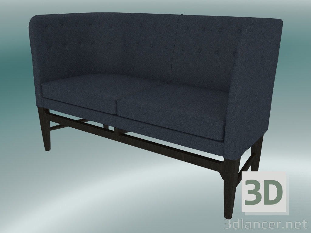 3d model Double sofa Mayor (AJ6, H 82cm, 62x138cm, Walnut, Divina - 793) - preview