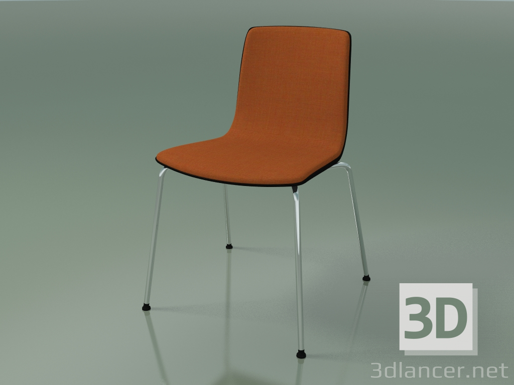 3D Modell Stuhl 3934 (4 Metallbeine, Frontverkleidung, schwarze Birke) - Vorschau