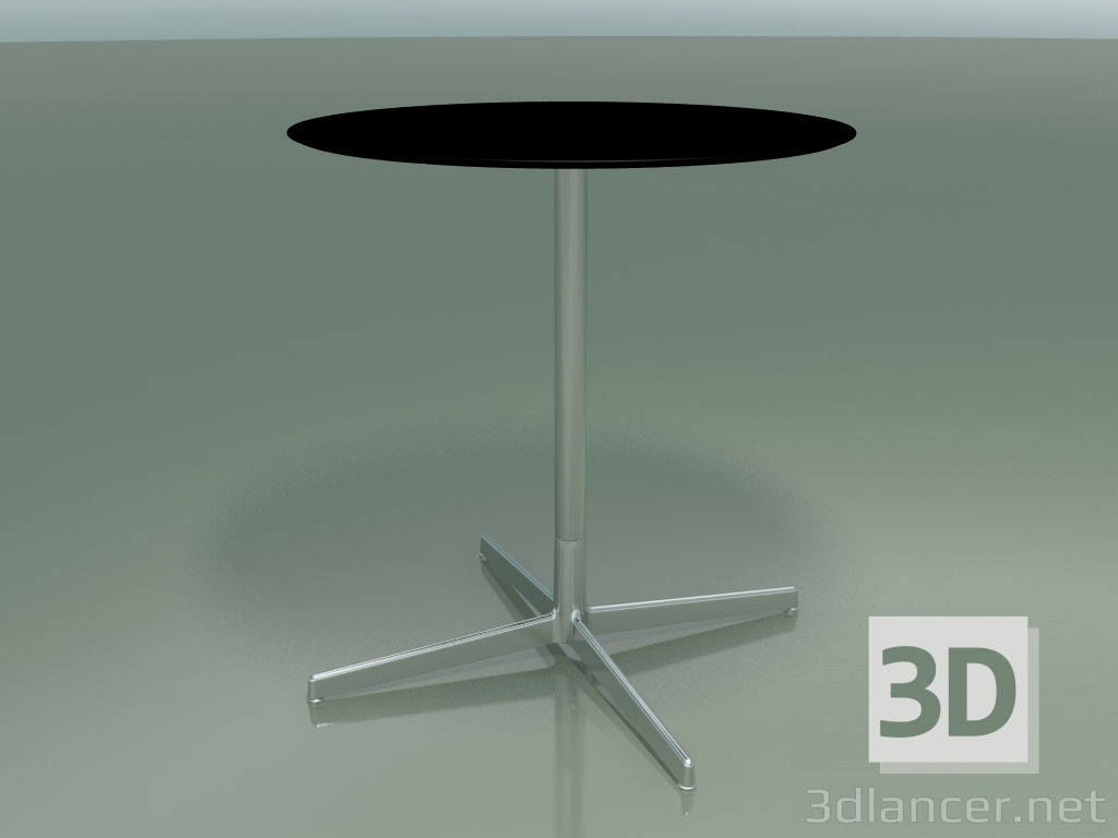 3D Modell Runder Tisch 5553 (H 72,5 - Ø 69 cm, Schwarz, LU1) - Vorschau
