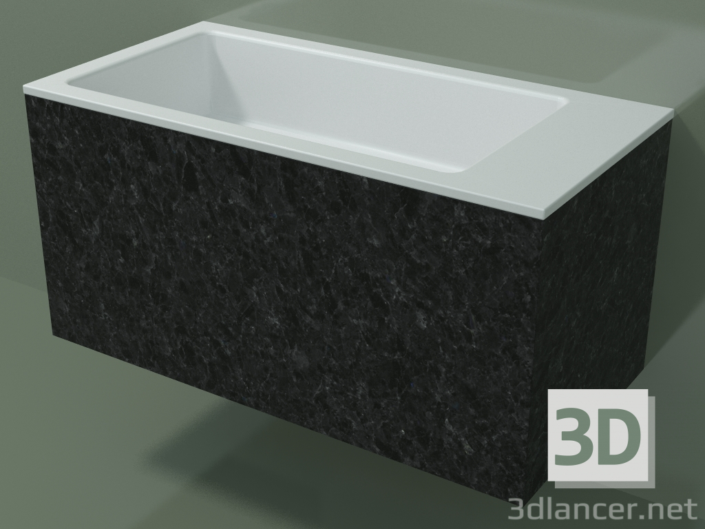 3d model Wall-mounted washbasin (02R142102, Nero Assoluto M03, L 72, P 36, H 36 cm) - preview