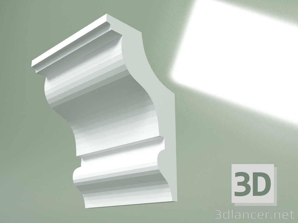 3D modeli Alçı korniş (tavan kaidesi) KT384 - önizleme