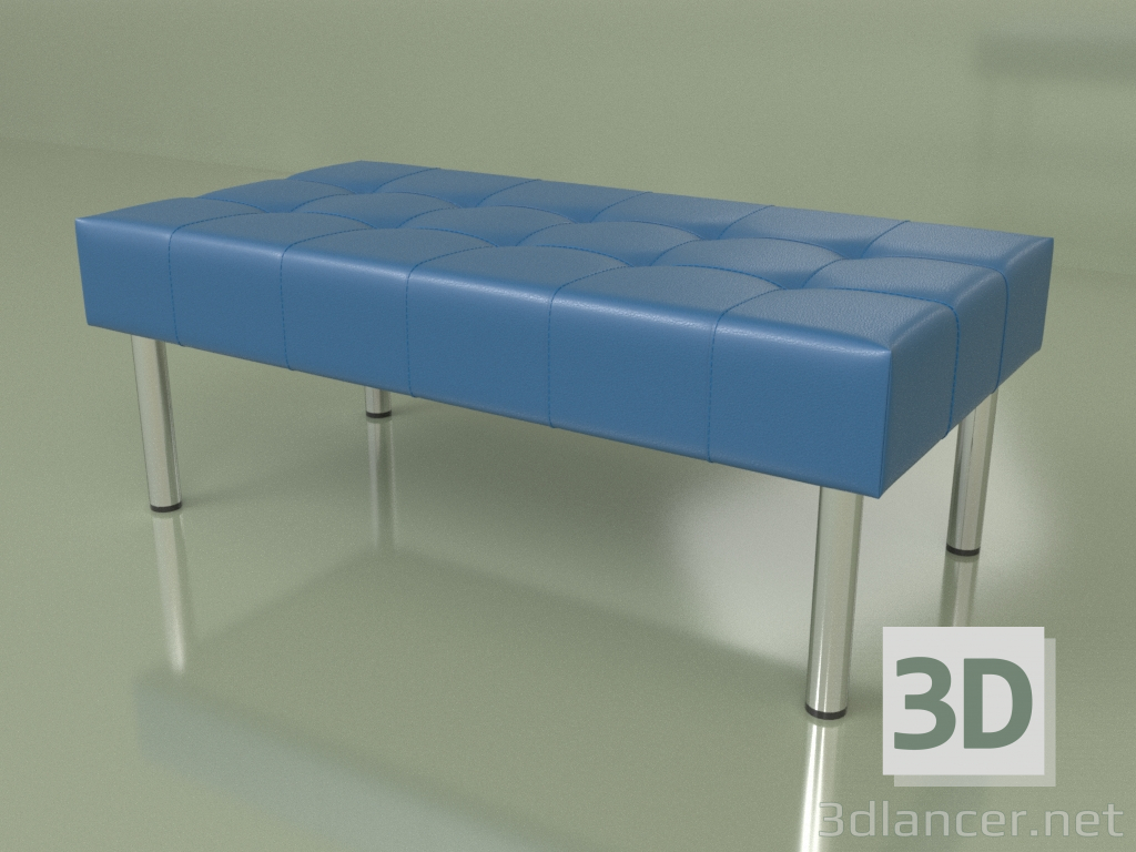 modello 3D Banchetto doppio Business (pelle blu) - anteprima
