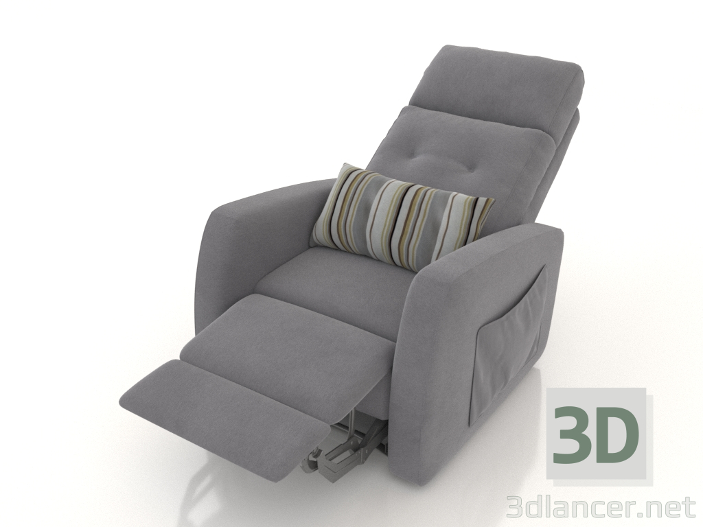 modèle 3D Fauteuil inclinable Vegas (gris) - preview