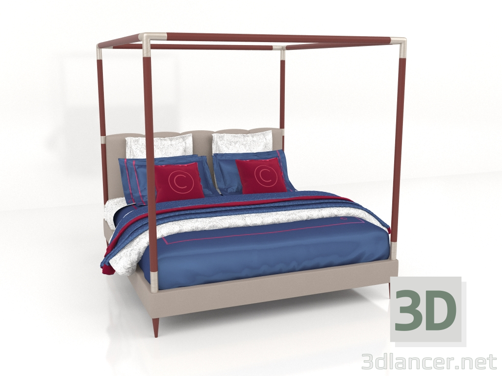 3d model Canopy bed (BS101) - preview