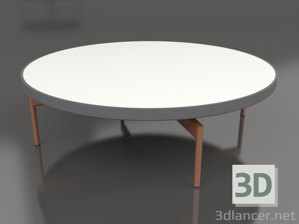 modello 3D Tavolino rotondo Ø120 (Antracite, DEKTON Zenith) - anteprima