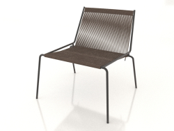 लाउंज कुर्सी नोएल (काला आधार, वूल फ्लैग हैलार्ड डार्क ग्रे)