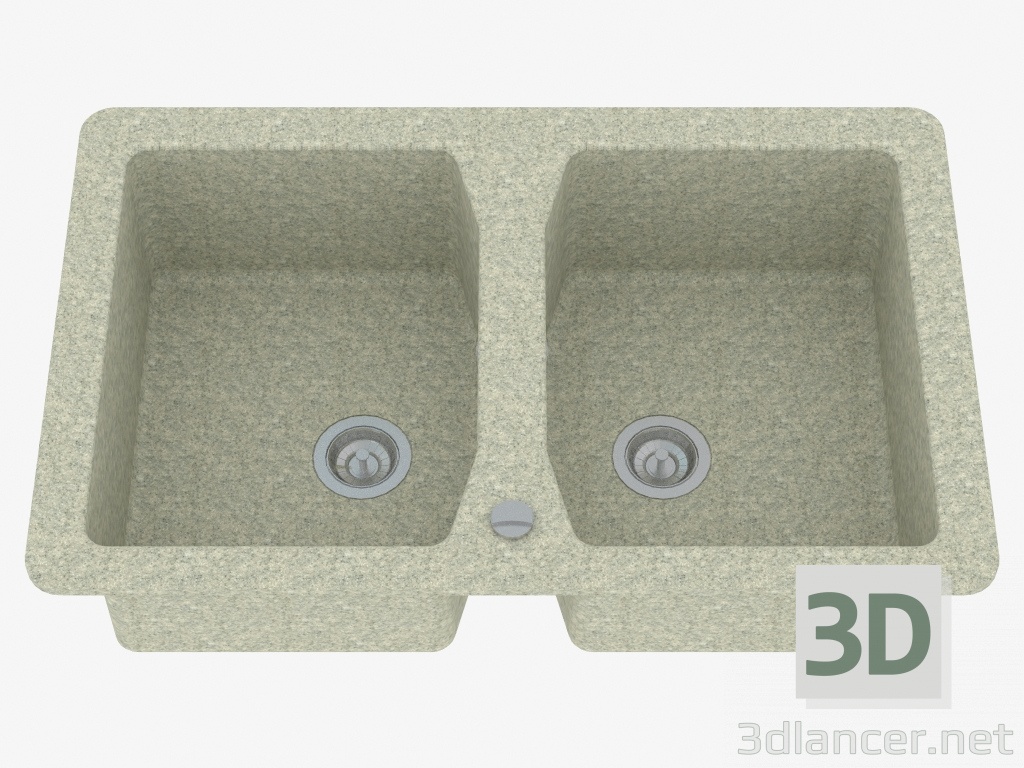 modello 3D lavandino della cucina Vivo (ZQV 1203) - anteprima