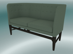 Double sofa Mayor (AJ6, H 82cm, 62x138cm, Walnut, Divina - 944)