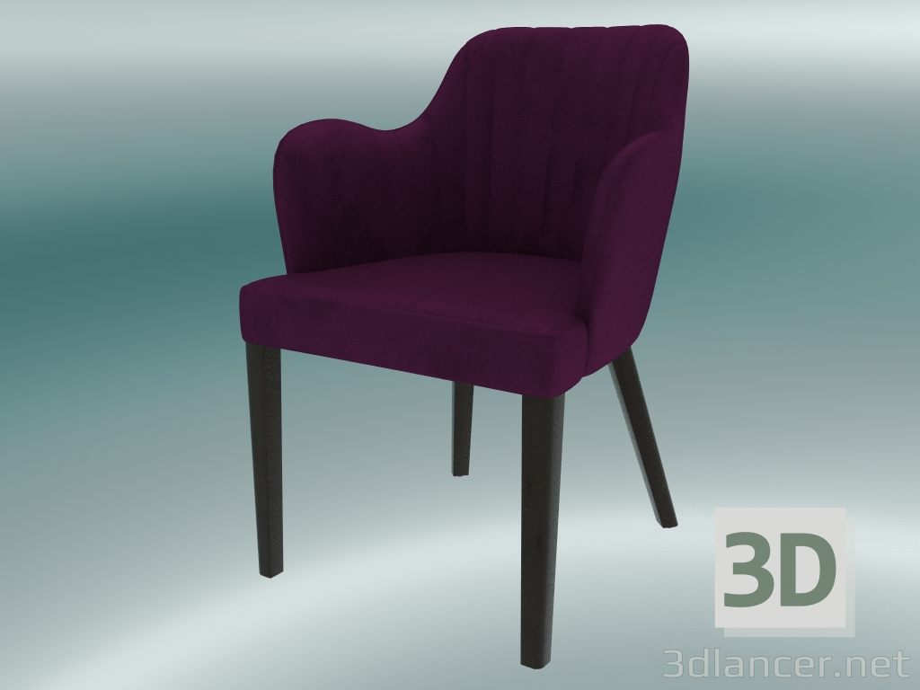 3d model Media silla Jenny (lila) - vista previa