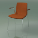 3d model Chair 3935 (4 metal legs, front trim, with armrests, walnut) - preview