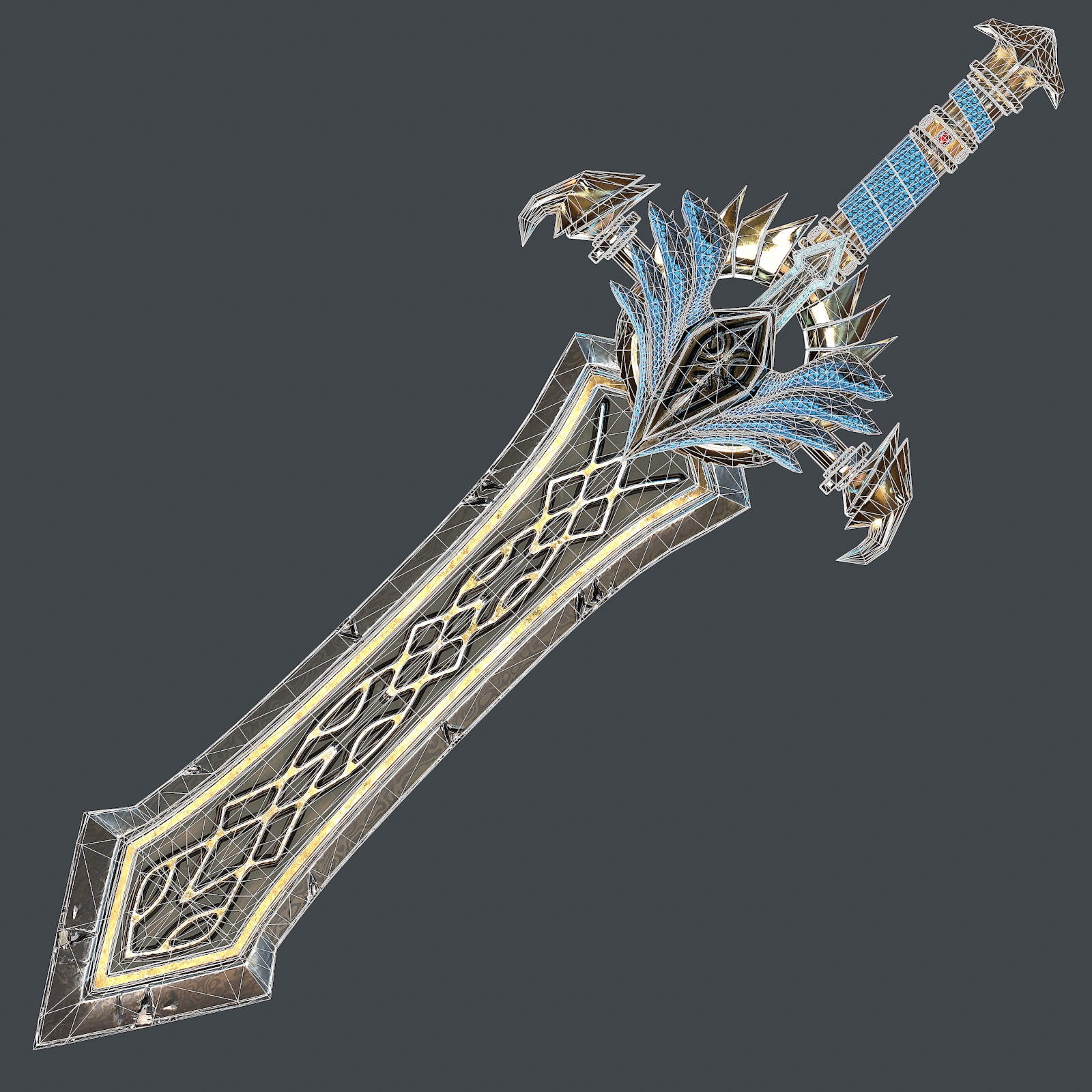 3D Fantezi kılıç 25 kın ile 3D model modeli satın - render