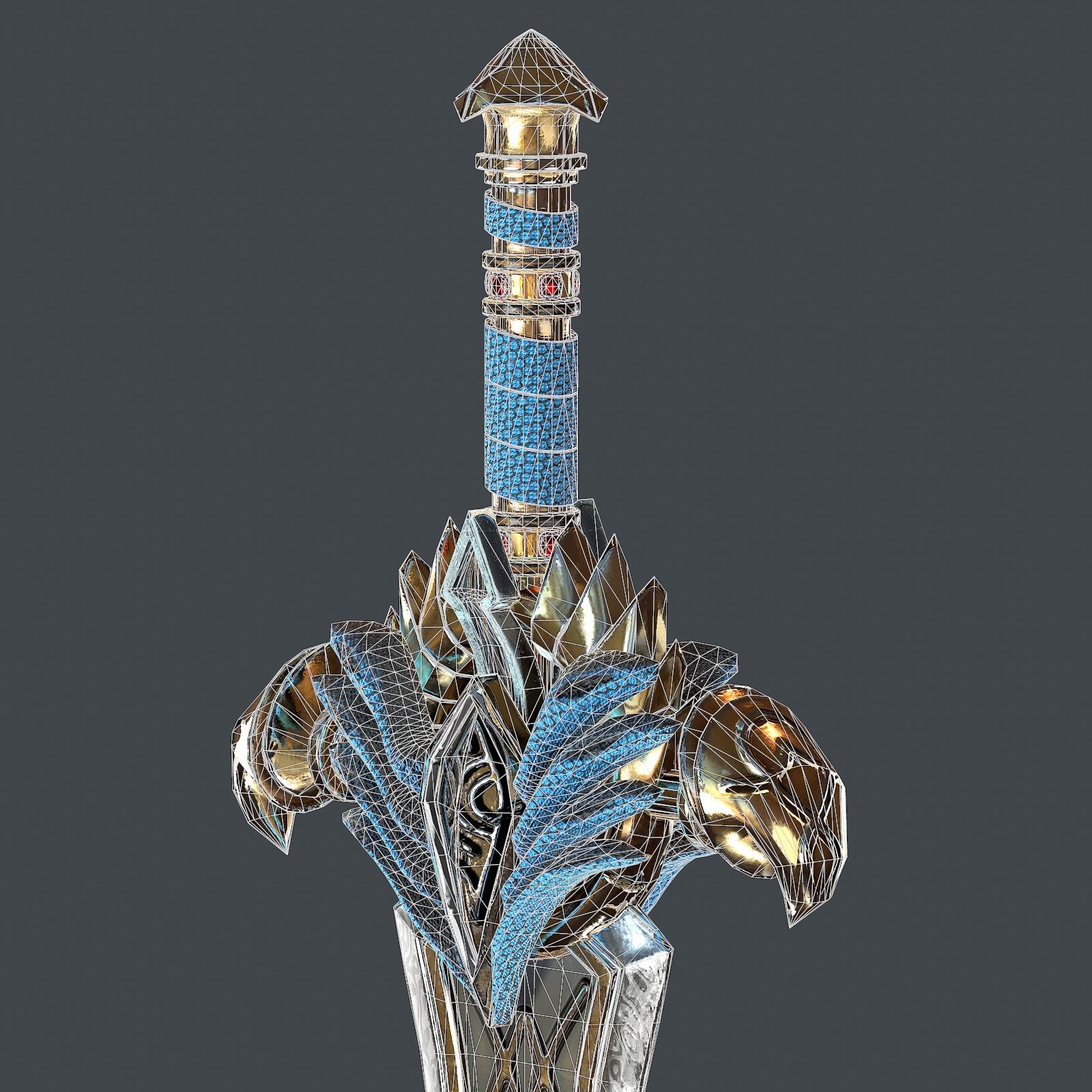 Espada de fantasía 25 con vaina modelo 3d 3D modelo Compro - render