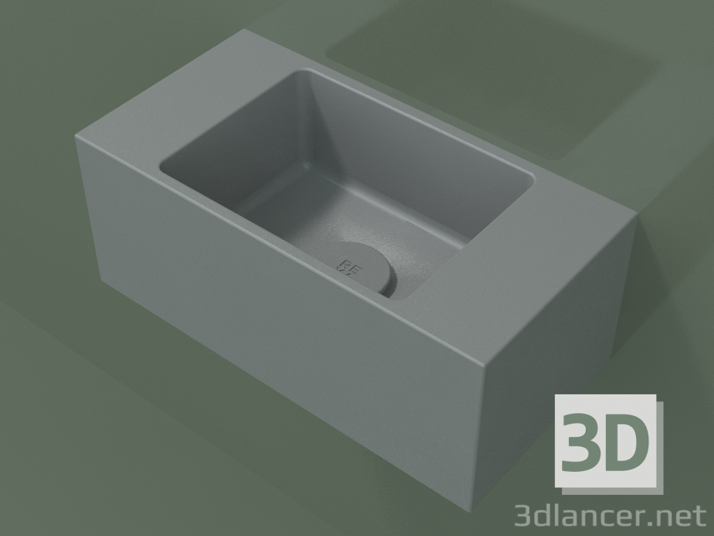 3D Modell Wandwaschbecken Lavamani (02UL21101, Silbergrau C35, L 40, P 20, H 16 cm) - Vorschau