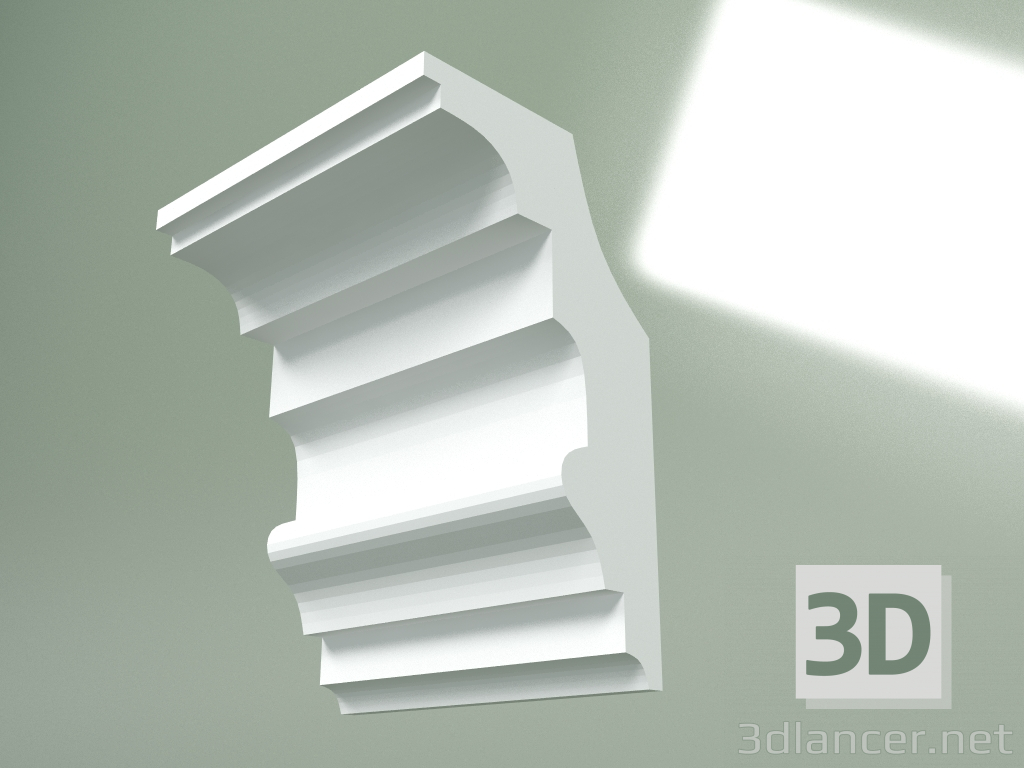 modello 3D Cornicione in gesso (zoccolo a soffitto) KT385 - anteprima