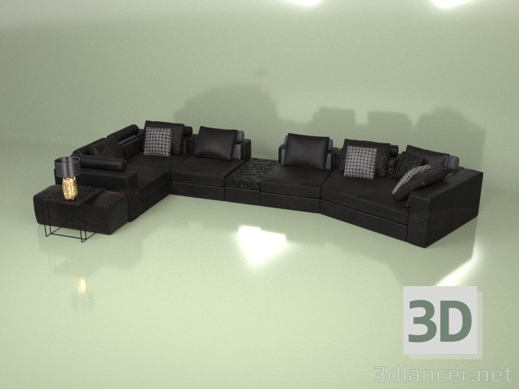 3D modeli Köşe kanepe Egoist - önizleme