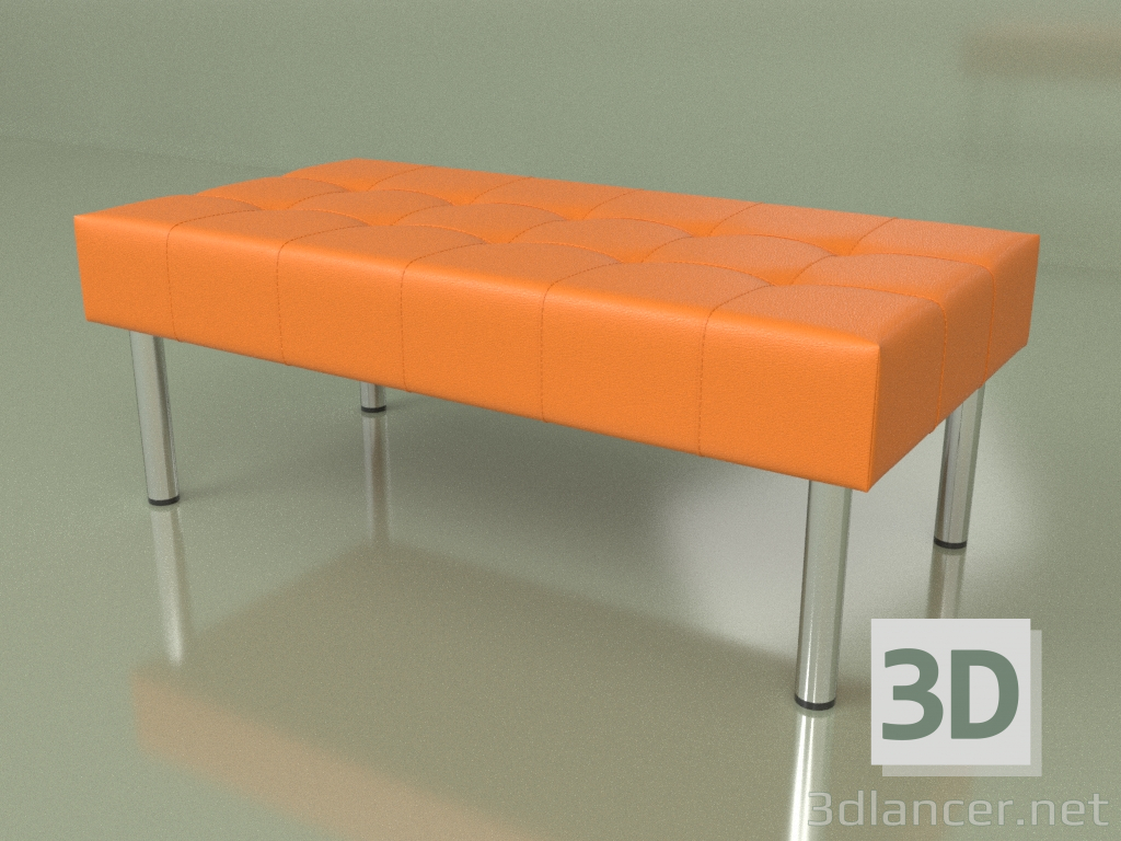 modello 3D Banchetto doppio Business (pelle arancione) - anteprima