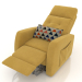 3D modeli Vegas yatar koltuk (sarı) - önizleme