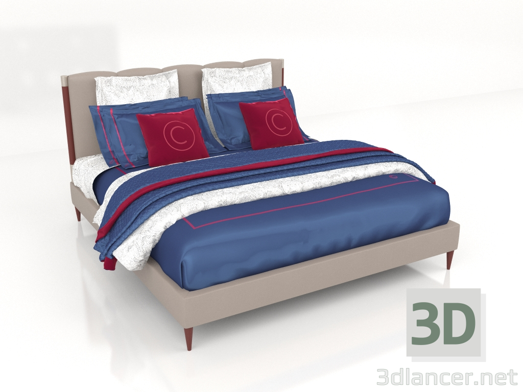 3 डी मॉडल डबल बेड (BS103) - पूर्वावलोकन